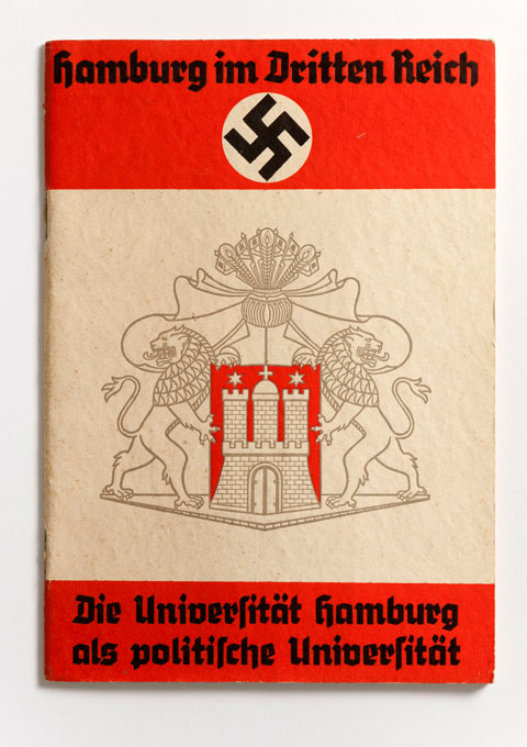 Booklet about th Universität Hamburg as a political university in favor of the Third Reich, Adolf Rein