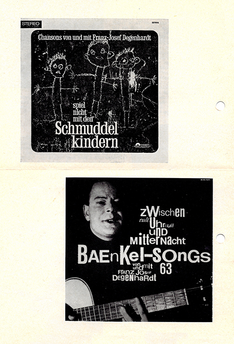 Flyer from a concert by Karl Josef Degenhart
