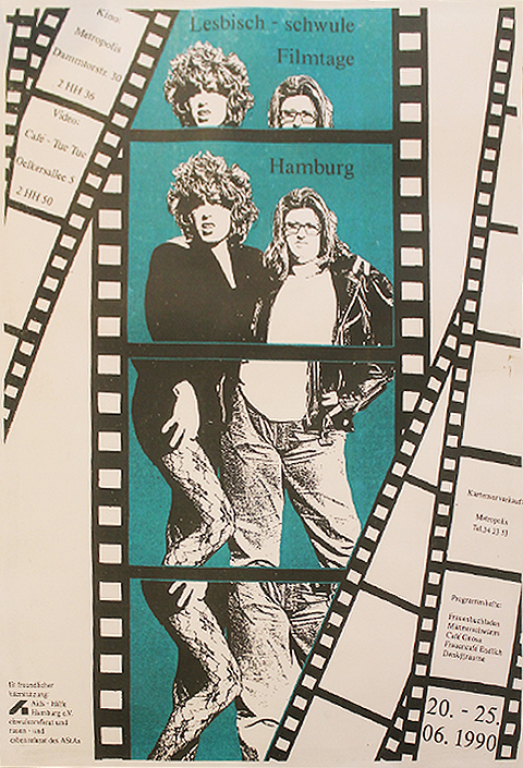 Plakat der Lesbisch Schwulen Filmtage, 1990